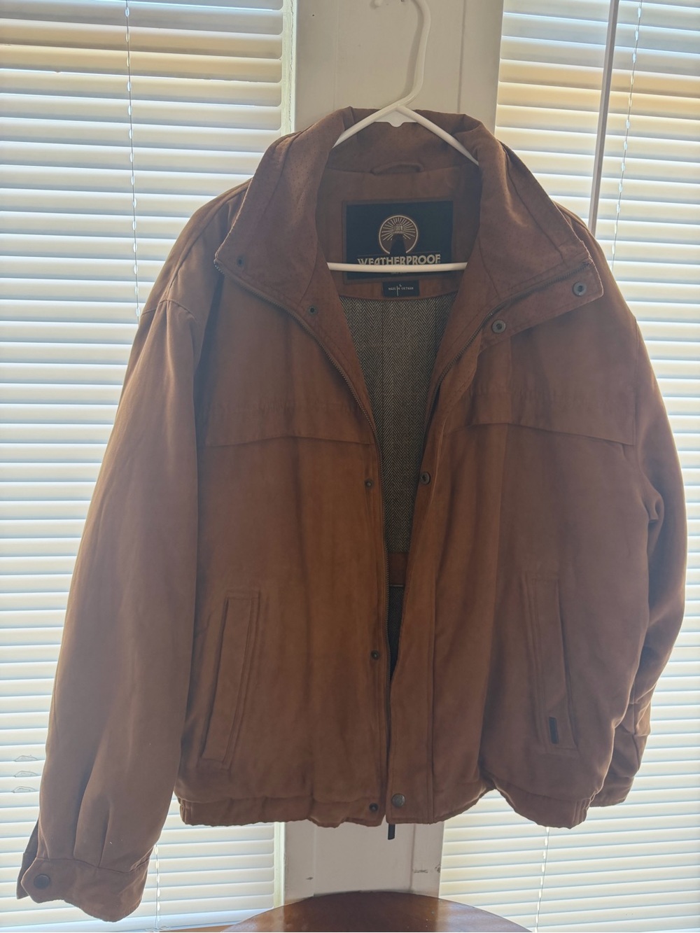 Weatherproof Men's Tan Brown Windbreaker Jacket - Picture 2 of 4